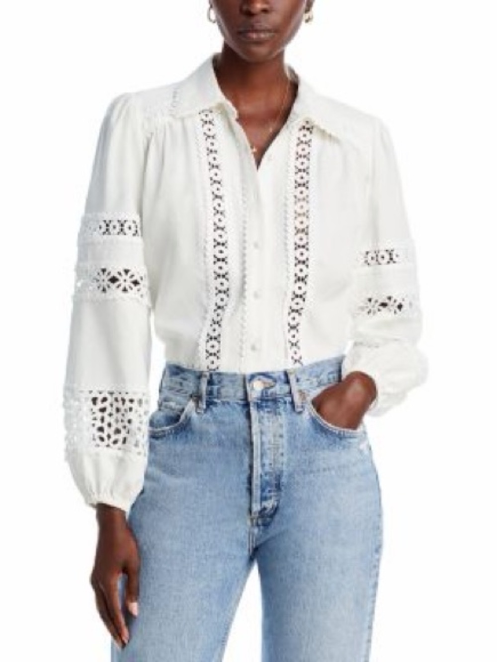 Aqua Lace Button Up Shirt
